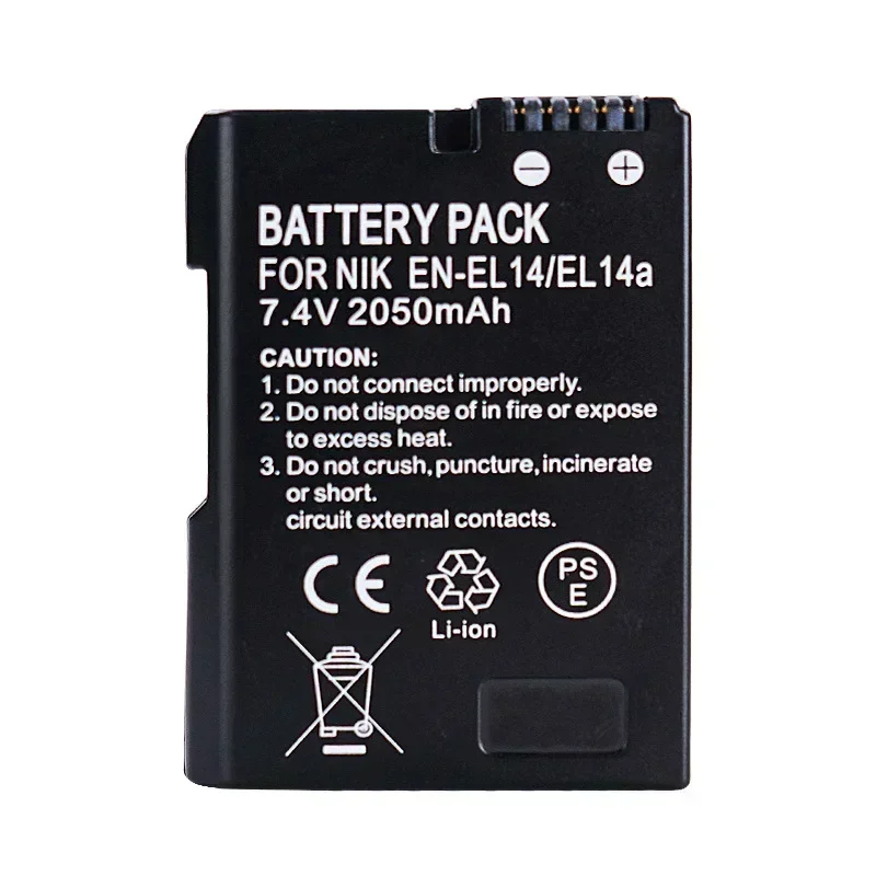 7,4 V 2050mAH EN-EL14 para cámaras Nikon D3100 D3200 D3300 D5100 D5200 D5300 D7000 D7100 D7700 batería - imagen 2