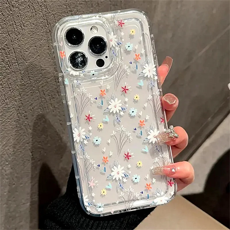 Funda de teléfono coreana con bonita flor para Samsung Galaxy S24 Ultra S23 FE S22 Plus S21 Plus A55 A54 A15 A14 A35 A52 A34 INS cubierta Floral - imagen 2