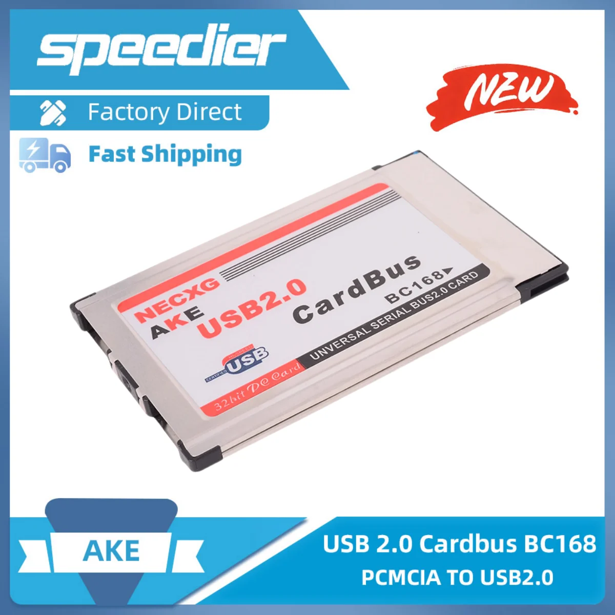 2025 NUEVA PCMCIA A USB 2.0 NEC Chip Tarjeta corta USB2.0 Cardbus BC168 para computadora portátil Cámara Impresora Disco duro móvil