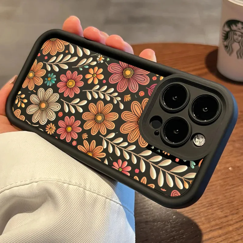 Note 13 funda de teléfono con diagrama de hojas de pétalos para Xiaomi Redmi Note 14 12 11 Pro Plus 4g 5g 11s 10 10s 12s funda a prueba de golpes 12c 13c 14c - imagen 2