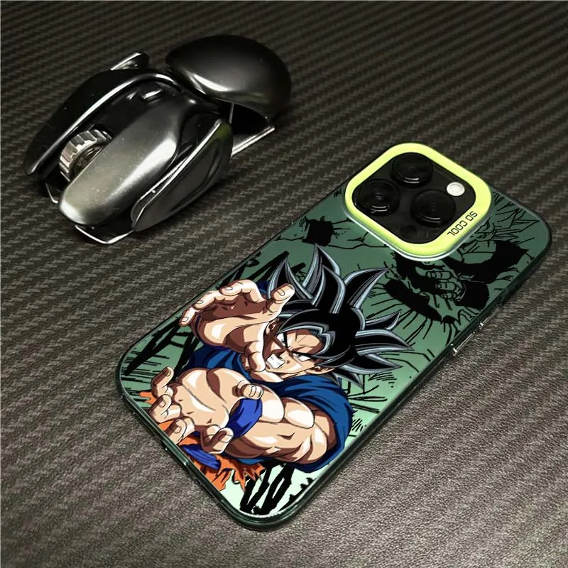 Anime d-dragon Ball Cool Saiyan para iPhone 17 16 15 14 13 12 11 Air Pro Max Plus Mini funda de teléfono plateada colorida - imagen 5