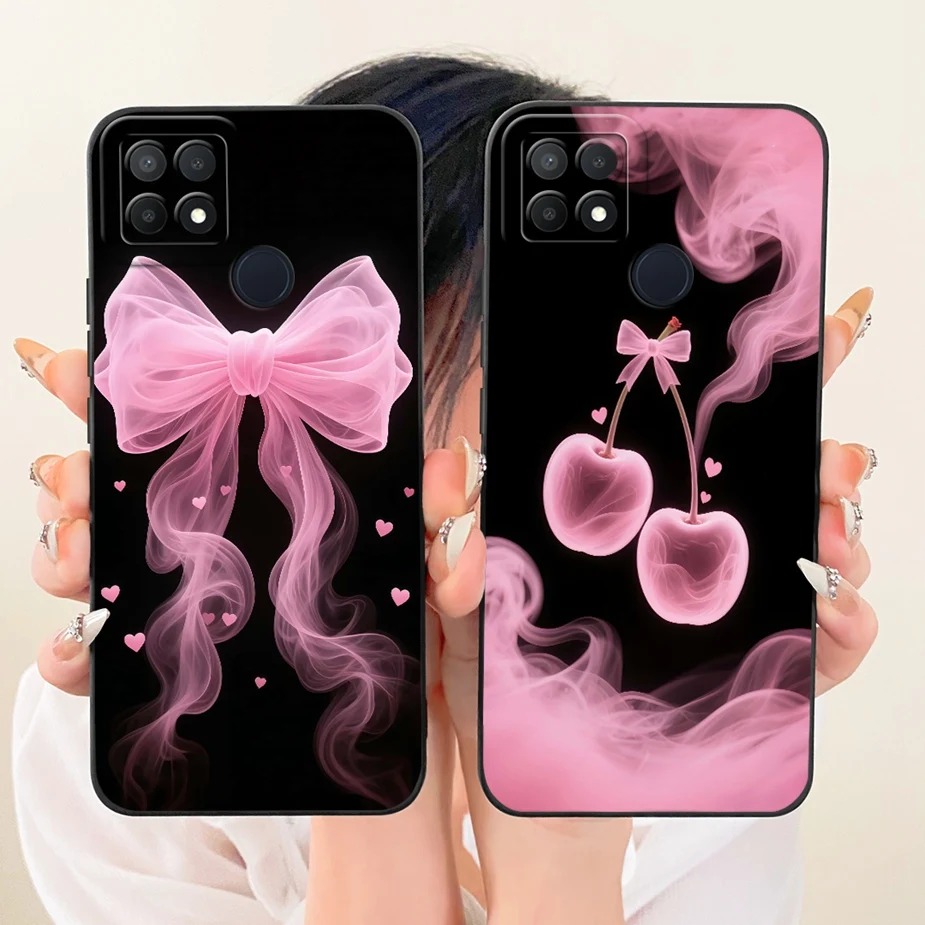 Para Oppo A15 funda OppoA15s CPH2179 flores de lujo cubierta pintada de caramelo funda de teléfono suave de TPU para Oppo A15s A 15 OppoA15 Fundas bolsas - imagen 5