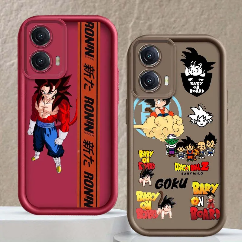 D-Dragon Ball lindo divertido Goku cubierta para Motorola MOTO Edge G85 G54 G35 G34 G32 E22 E14 G04 50 5G caja de teléfono con escalera de ojos - imagen 2