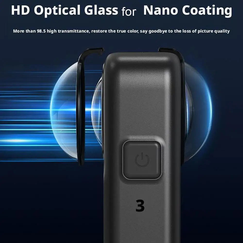 Protector de lente de vidrio óptico, Protector de lente antiarañazos, tapa de lente protectora extraíble para lente protectora de vidrio DJI Osmo 360 - imagen 2