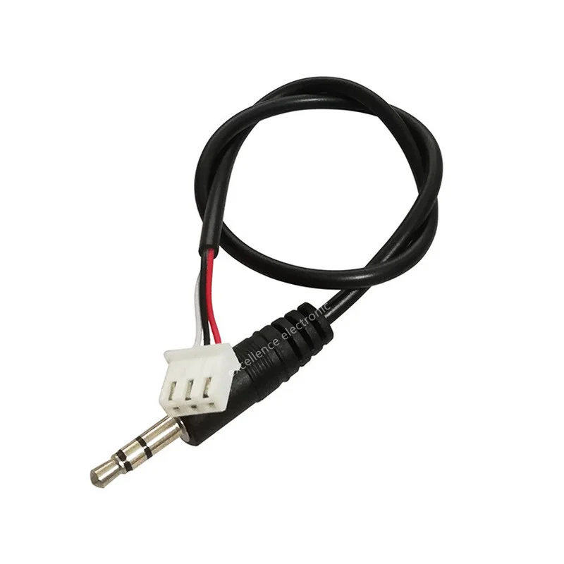 1 unidad de Cable de Audio auxiliar Jack 3,5mm de 30cm a Terminal XH2.54 3p macho a macho hembra Cable de Audio estéreo de 3 núcleos amplificador línea extendida - imagen 2