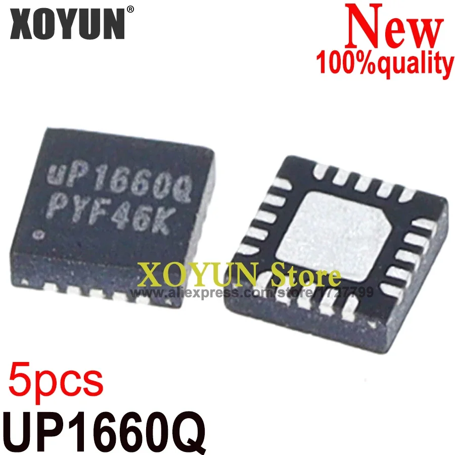 (5 piezas) 100% nuevo conjunto de chips UP1660Q UP1660 QFN-20