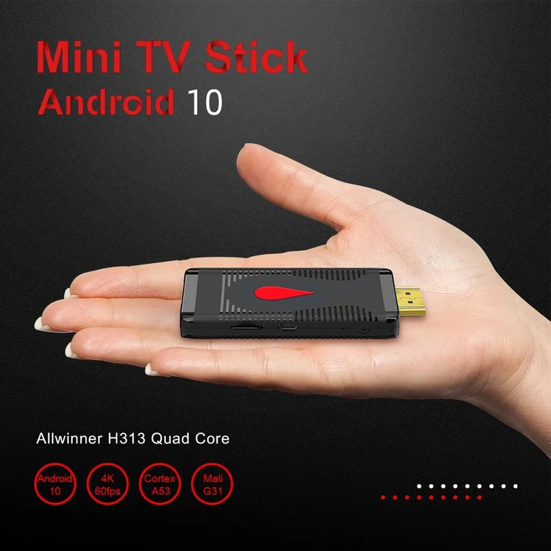 X96 S400 Mini TV Stick Android 10 4K HD 2GB 16GB 2,4G Wifi inteligente Allwinner H313 Quad Core reproductor multimedia receptor de TV iptv - imagen 4