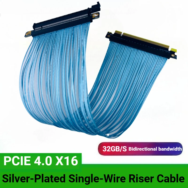 Cable de extensión de tarjeta gráfica GPU PCIE 4,0 X16 PCIe 4,0 32GB \ S Gen4 adaptador de Cable plateado para tarjeta de vídeo 3090 para servidor AI - imagen 3