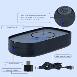 F3KE anti-Sleep Mouse Mover Mouse Jiggler Movimiento Simulador movimiento Computadora Awakening Artifacto con interruptor