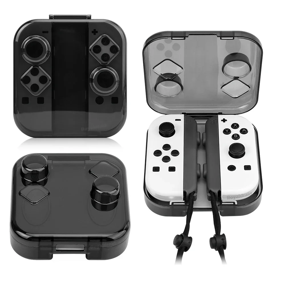 Funda transparente para interruptor NS/caja de almacenamiento con mango Joycons OLED para Joy-cons, caja protectora magnética de alta permeabilidad a prueba de polvo - imagen 5