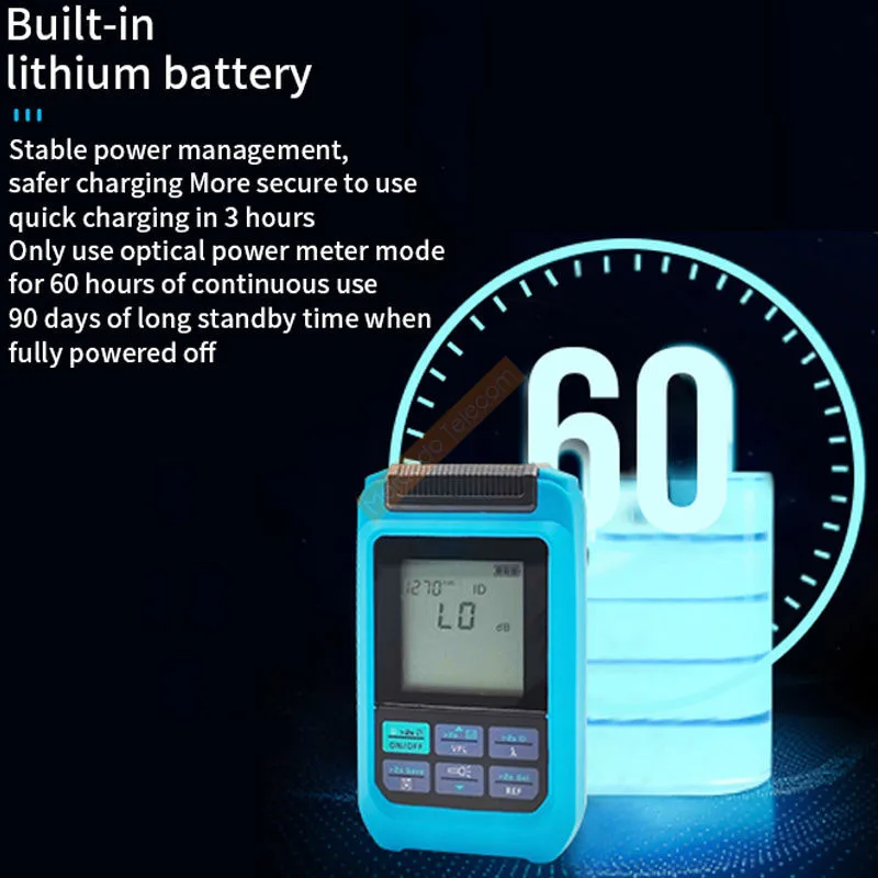 Nuevo medidor de potencia de fibra óptica multifunción 4 en 1 10MV -50 ~ + 30dBm localizador Visual de fallos -70 a + 10dBm Cable de red prueba láser - imagen 5