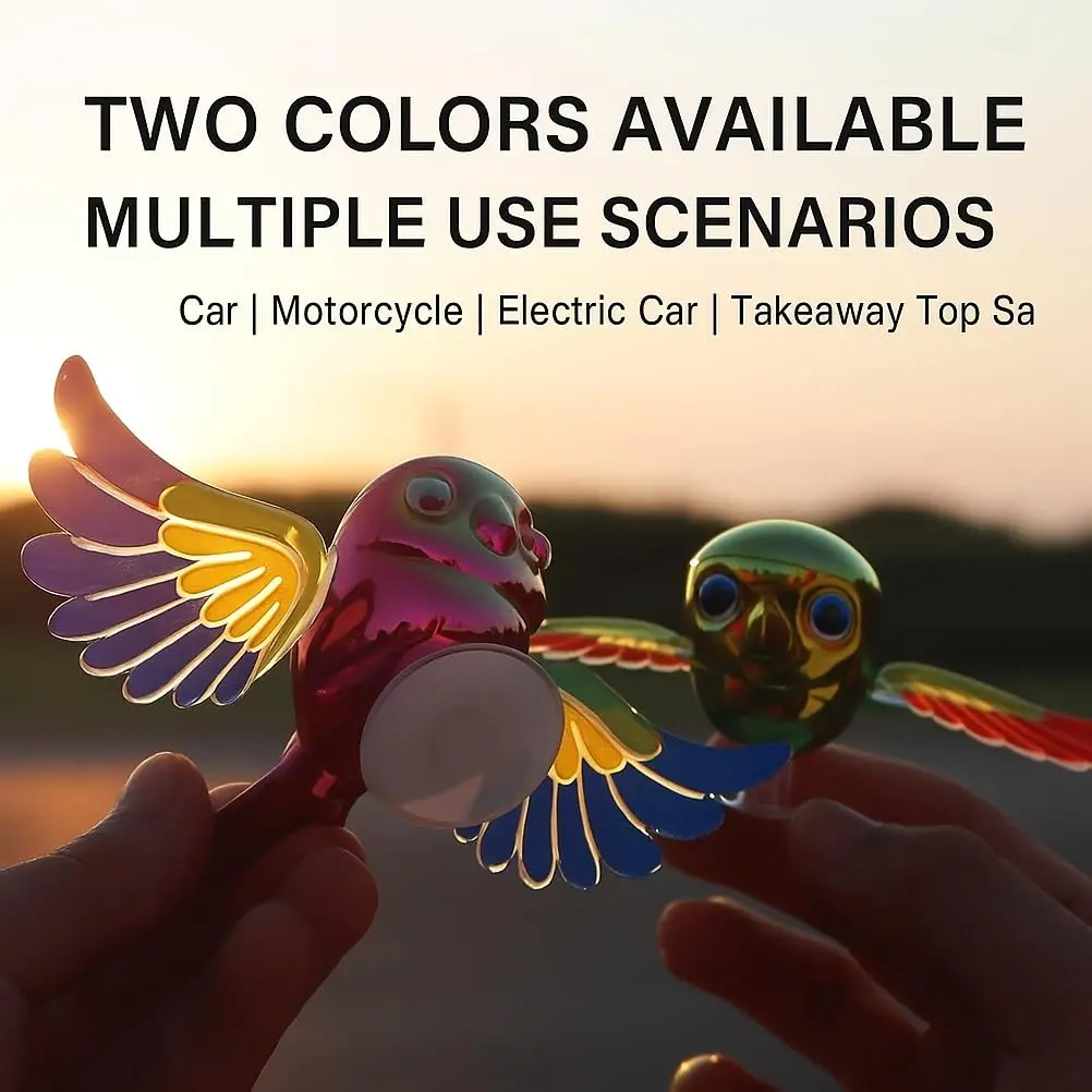 2025 nueva simulación creativa pájaro volador coche motocicleta E-Bike decoración colgante lindo adorno Interior del vehículo - imagen 4
