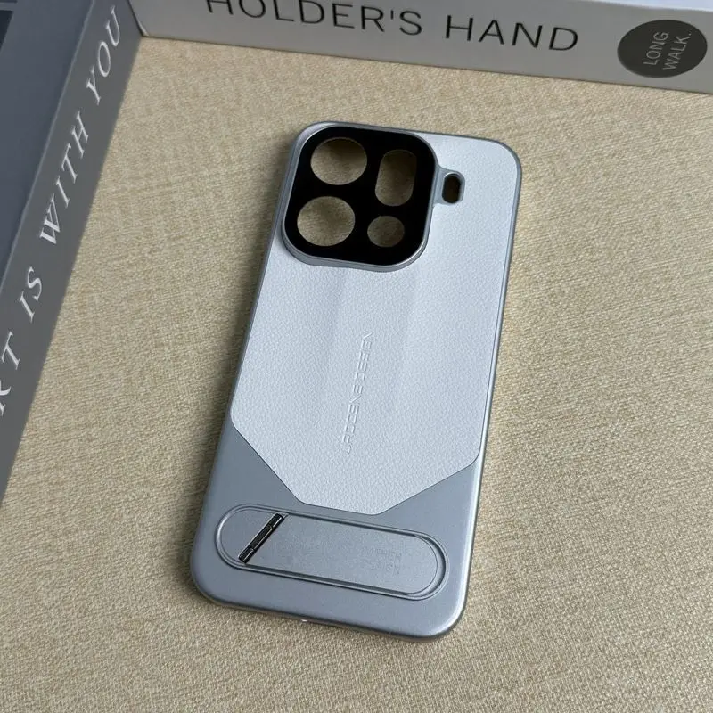 Para OPPO Find X9 Pro funda de lujo dura de PU con soporte funda protectora trasera para OPPO Find X9 X9Pro funda completa para teléfono - imagen 3