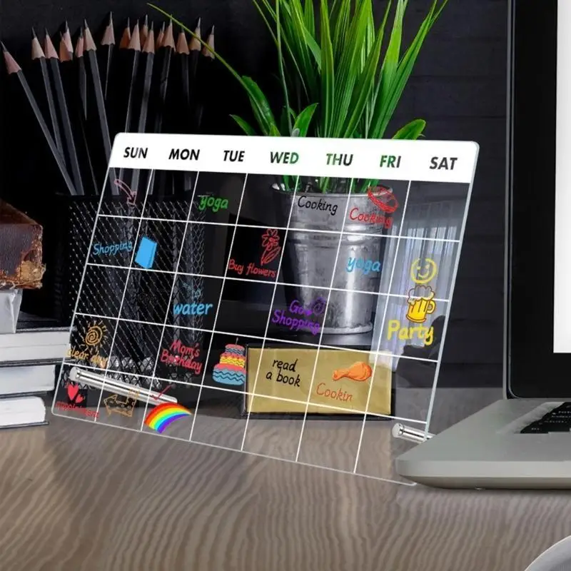 D5BB Clear Dry Board Board Desk Board Boards White Boilic Desktop Memo Board Desk Boadboard Board Board Board con bolígrafos