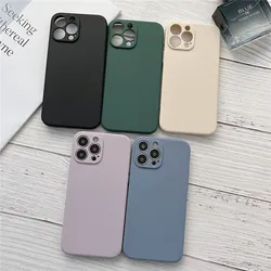 Funda silicona Huawei P y Mate – Diseño sólido cuadrado lujo
