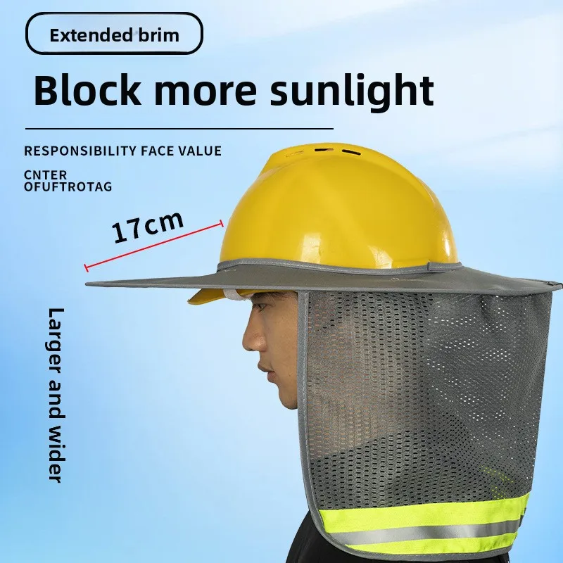 Parasol de verano, casco duro de seguridad, protección para el cuello, casco reflectante, cubierta de gorra reflectante para trabajadores de la construcción - imagen 4