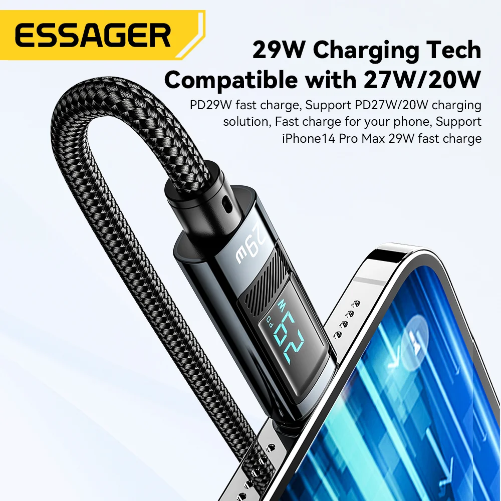 Essager Cable USB-C Carga Rápida PD para iPhone - imagen 2