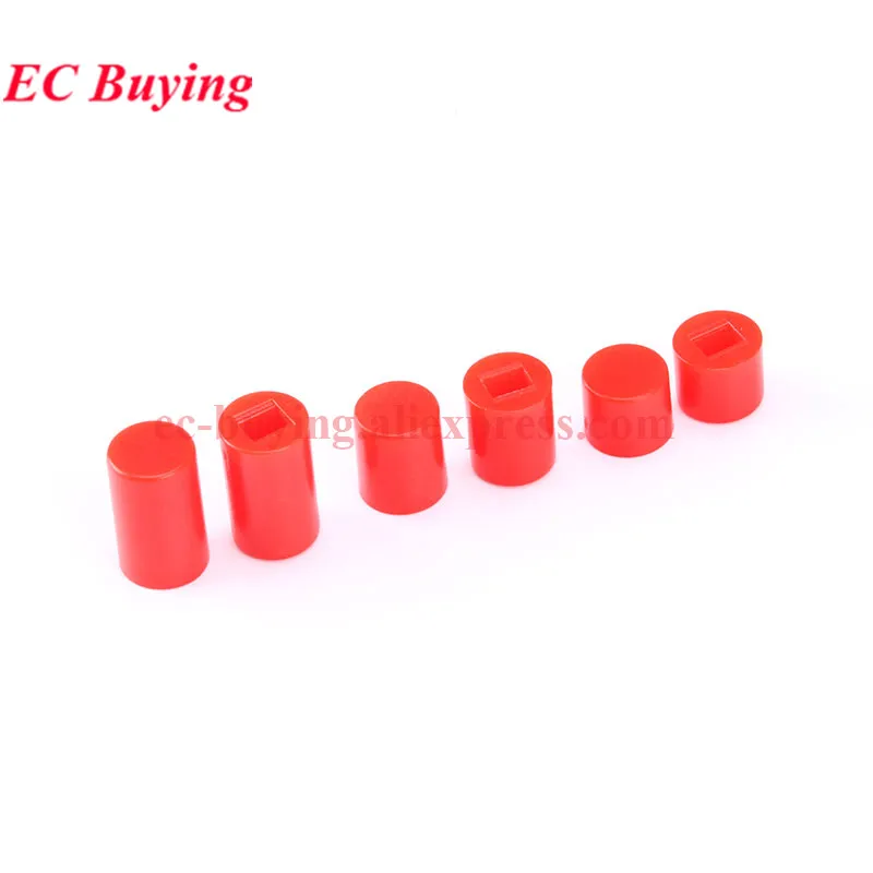 10-100 Uds 5,8x5,8 7x7 8x8 8,5x8,5mm bloqueo automático desbloqueo sin bloqueo empuje táctil Micro interruptor de alimentación interruptores de botón de 6 pines tapa de 7X7mm - imagen 2