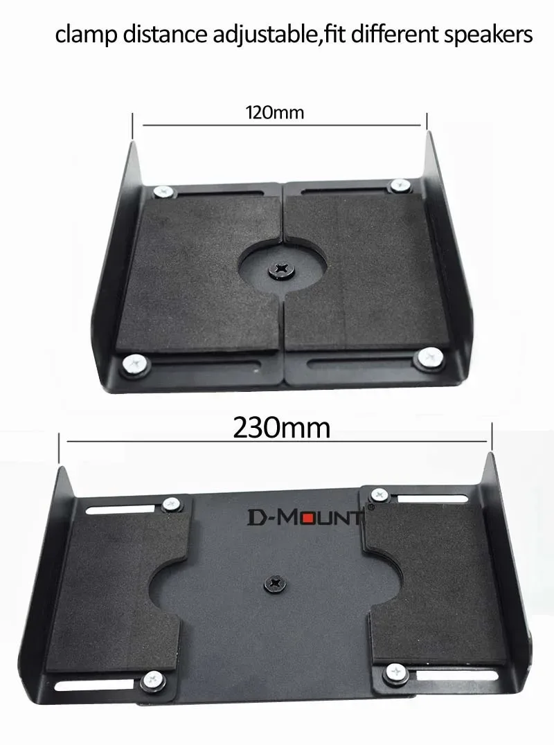 (1 par = 2 uds) SF120L 82,5 cm-114cm abrazadera de base redonda ajuste superior soporte de suelo de exhibición de altavoz de sonido envolvente universal - imagen 2