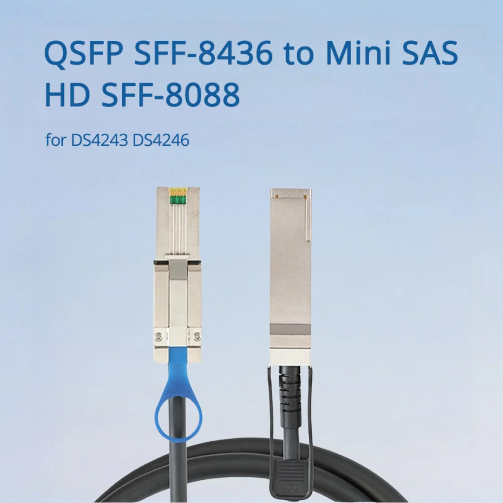 QSFP SFF-8436 a Mini SAS HD SFF-8088 para DS4243 DS4246 Longitud opcional 0,5 M 1 M 2 M 3 M