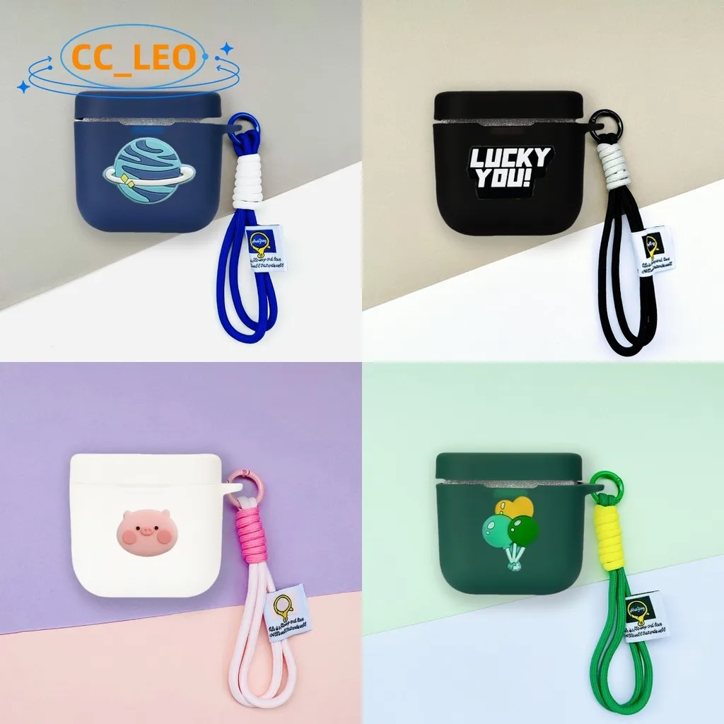 Para Bowers & Wilkins PI7 / PI5 funda blanda de silicona cordón de dibujos animados colgante Bowers & Wilkins PI7 s2 / PI5 s2 cubierta protectora