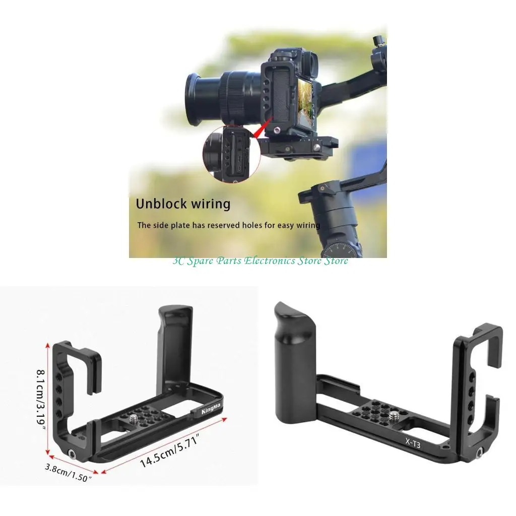 Placa montaje rápido tipo L para Micro cámara SZ para X-T3 para instalar micrófono