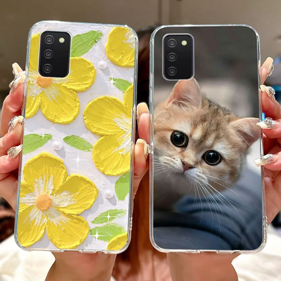 Funda de teléfono con pintura bonita para Samsung Galaxy A03s, fundas traseras de silicona suave TPU para Samsung A03S SM-A037F A037G, parachoques - imagen 2