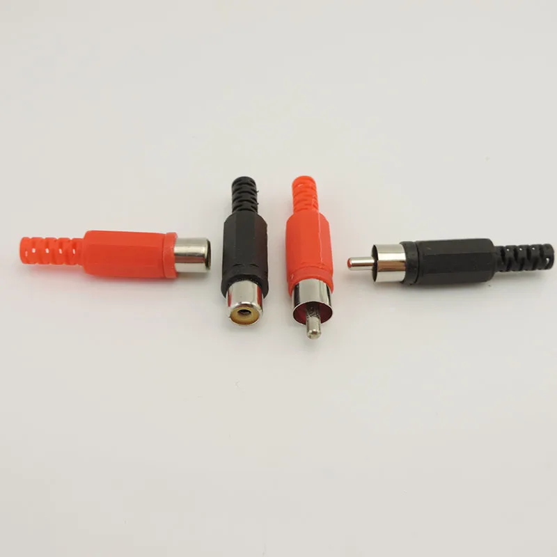 Adaptador de conector Jack RCA macho hembra, enchufe AV de Audio y vídeo de soldadura, enchufes de mango de plástico, herramienta de soldadura Dual de canal DIY q1 - imagen 5