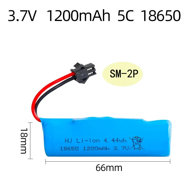 Batería de litio recargable 3,7 V 1200mAh 18650 para escalar vehículo todoterreno batería de vehículo de torsión con placa protectora - imagen 5