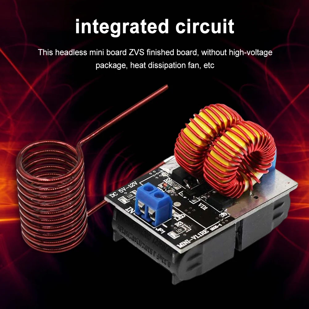 1-5 uds 120W Mini ZVS Placa de calentamiento por inducción DC 5-12,0 V voltaje de entrada calentador de inducción módulo de fuente de alimentación de alta frecuencia - imagen 4