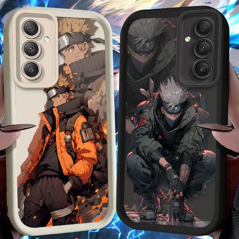 Funda mate de Anime n-narutos para Samsung Galaxy S25 S24 S23 Ultra S22 S21 Plus FE 5G A54 A34 A14 A73 A53 A33 5G TPU funda de silicona