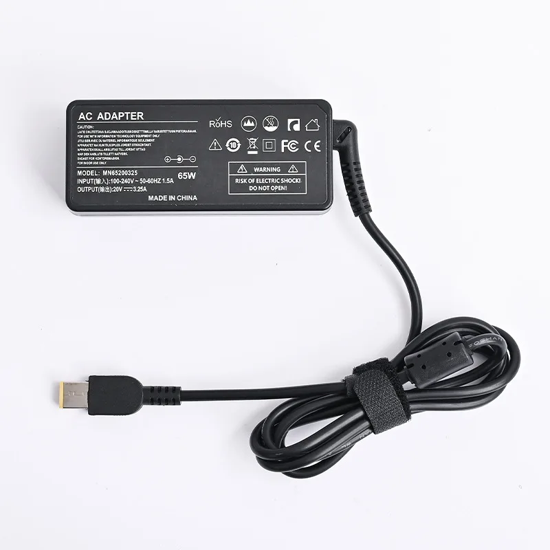 Cargador USB cuadrado para portátil, adaptador de corriente para Lenovo Thinkpad Yoga 13 X250 X260 G500 G405 X1 Carbon E431 E531 T440s, 20V, 3.25A, 65W - imagen 3