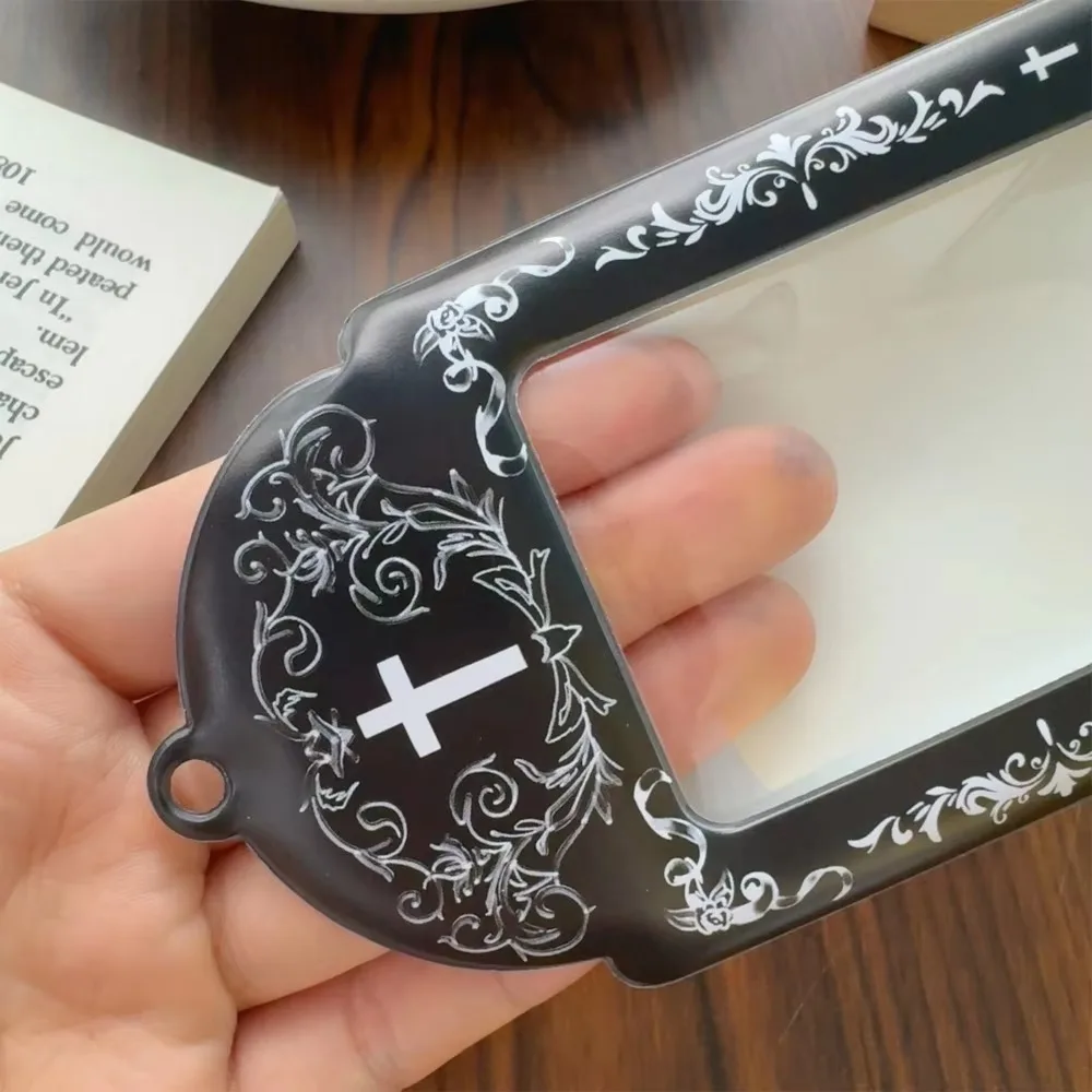 Funda para tarjetas de PVC de la serie gótica oscura con cuerda de resorte, tarjeta HD Kpop Idol, estrella protectora, almacenamiento de tarjetas pequeñas, soporte para tarjetas colgantes - imagen 4