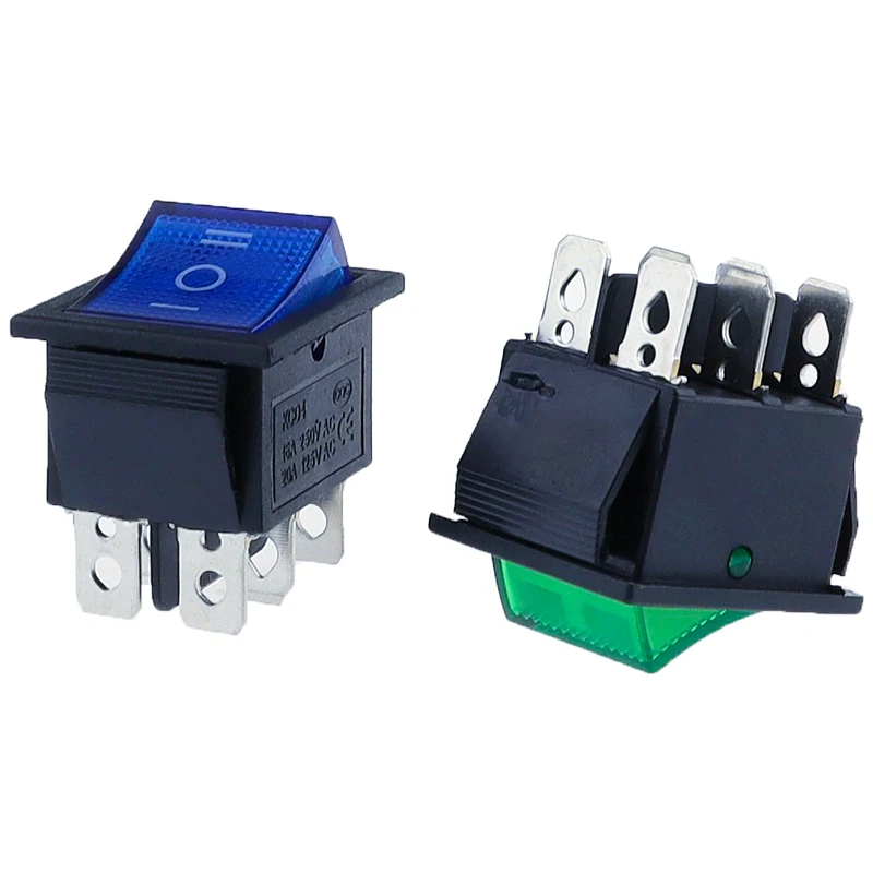 Interruptor basculante KCD4, 1 piezas, encendido y apagado, 3 posiciones, 6 equipos eléctricos con interruptor de luz 16A 250VAC/ 20A 125VA - imagen 5