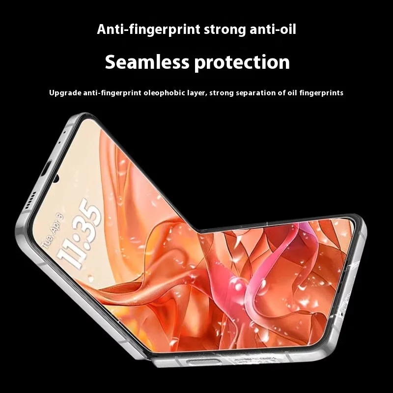 Película de hidrogel mate con bisagra exterior interna 4 en 1 para Motorola Moto Razr 50 Ultra, Protector de pantalla adhesivo para Moto Razr50 Ultra - imagen 5
