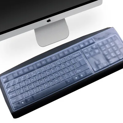 1 funda de teclado de silicona suave para ordenador de escritorio Universal, funda antipolvo para teclado, película protectora transparente - imagen 3