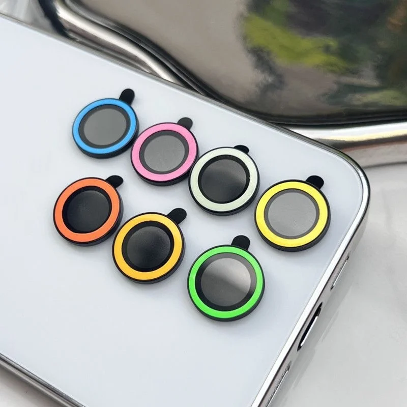 Protector de lente de cámara luminoso, 2-3 Uds., para 15 16 17 Pro Max, anillo protector de cristal para IPhone 16 15 Plus 12 13 Mini lente trasera de cristal - imagen 3