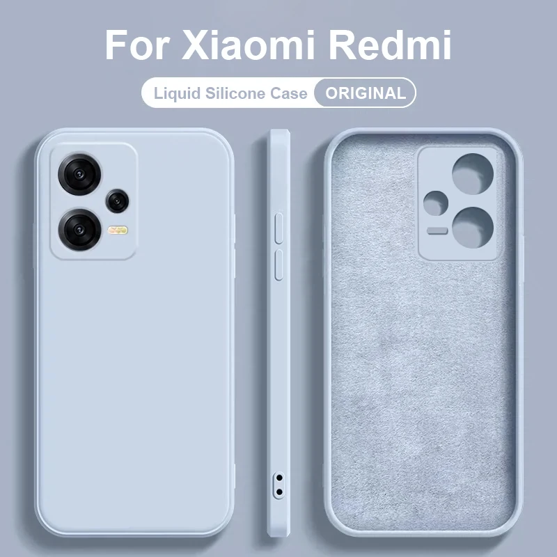 Fundas de silicona líquida originales para Xiaomi Redmi Note 12 11 10 9 Pro Turbo Mi 13 12 11 12S Ultra 11T 12T Pro Lite 12X Accesorios - imagen 2