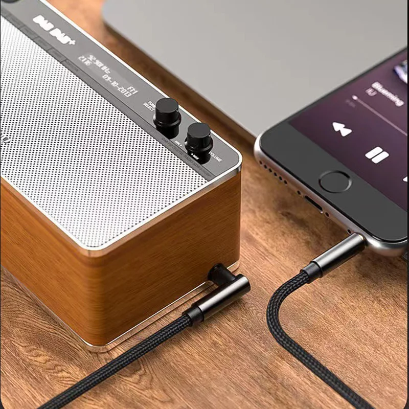 Cable auxiliar de 3,5mm, Conector de Audio de 90 grados, ángulo recto de 3,5, para auriculares de coche, Beats Xiaomi, altavoz MP4 - imagen 5