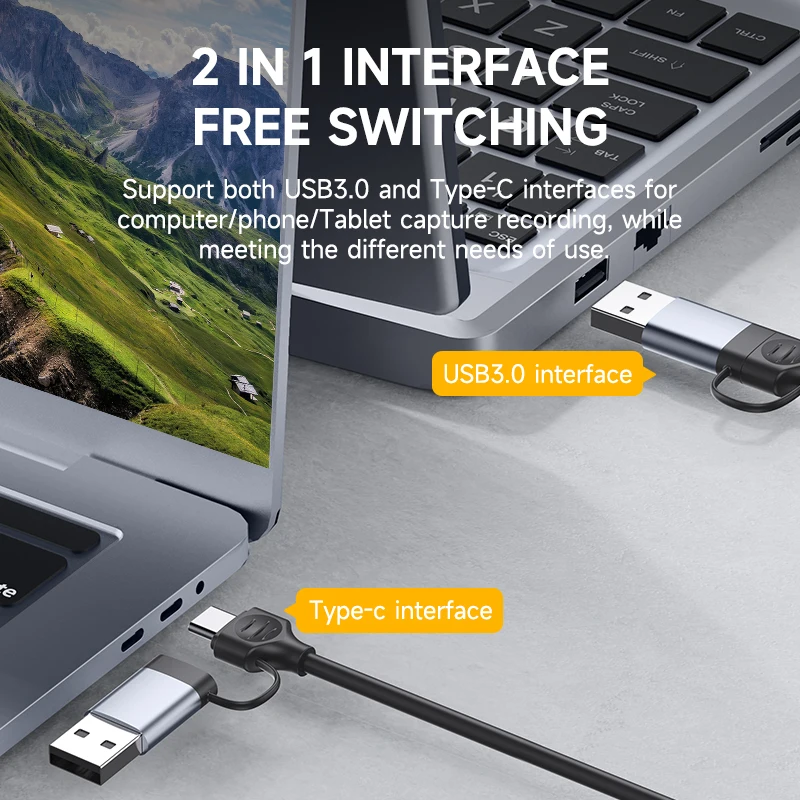 Tarjeta de captura de vídeo Hagibis USB 3,0 compatible con HDMI a USB/tipo-c Grabber de juegos registro ms2130 para Switch Xbox PS4/5 transmisión en vivo - imagen 5