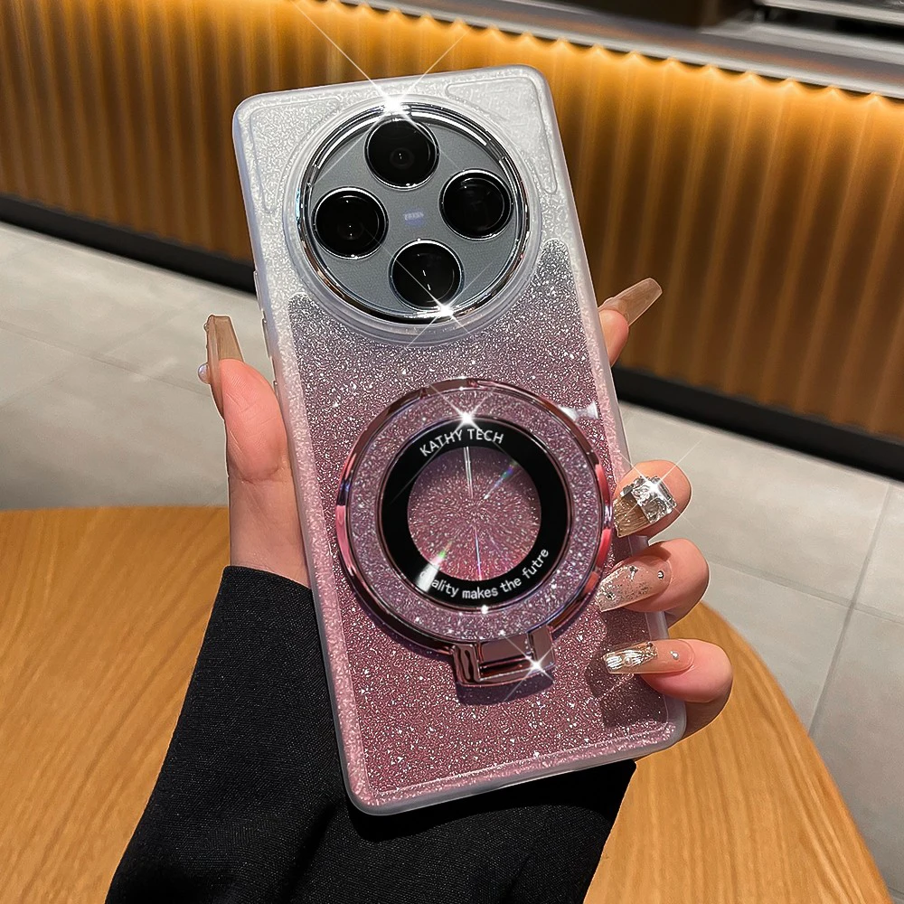 Para VIVO X300 Pro funda de moda suave brillo con soporte de anillo funda protectora trasera para VIVO X300 X200 Pro Mini X200S Shell