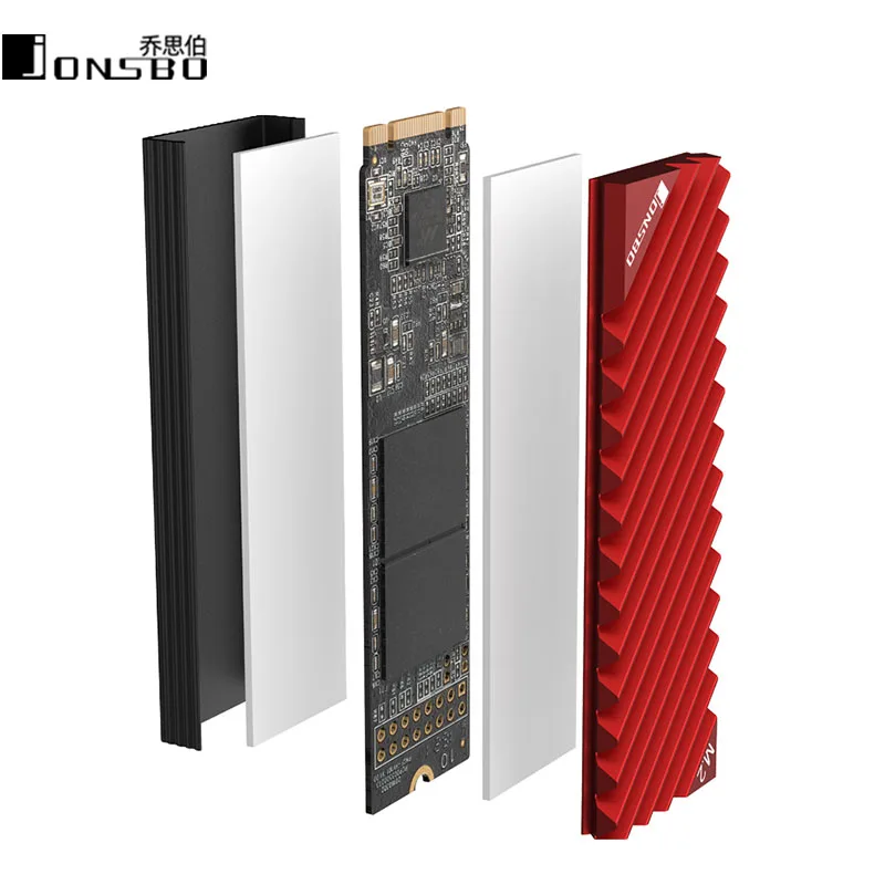 Disipador de calor JONSBO M.2 SSD NVMe 2280 disipador de calor de aluminio de disco duro de estado sólido con almohadilla térmica accesorios de PC - imagen 5