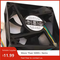 80mm Fan EFAH-08E12L-P4 80mm 4-Wire PWM Cooling Fan, Hydraulic Bearing, 12V 0.20A, Speed Range 800-2600 RPM