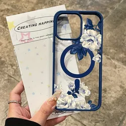 Funda magnética transparente para iPhone 17/16/15/14/13/12/11
