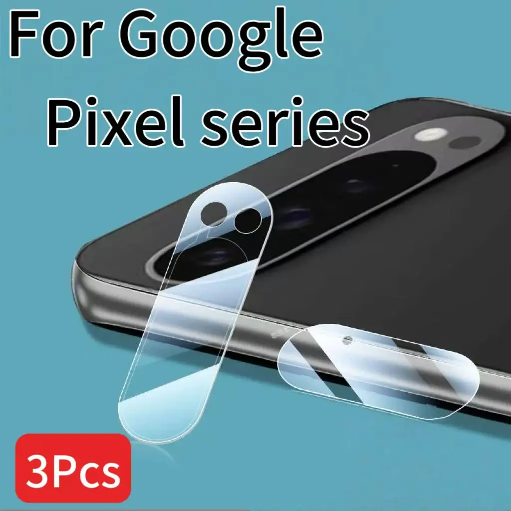 Protector de lente de cámara de vidrio templado, 3 uds., para Google Pixel 9 Pro XL 8 7 6 6A 7A 8A Fold HD, transparente, resistente a los arañazos