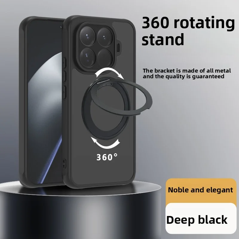 Para Xiaomi Mi 15T Pro funda dura de PC con soporte de anillo 360 funda protectora trasera magnética para Xiaomi Mi 15T 14T Pro carcasa de teléfono
