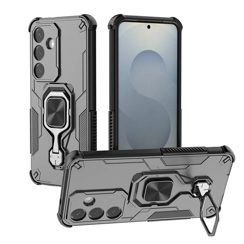 Para Samsung S25 Plus funda Samsung Galaxy S25 Plus Capas trasera a prueba de golpes atracción magnética adsorción soporte de anillo de Metal - imagen 2