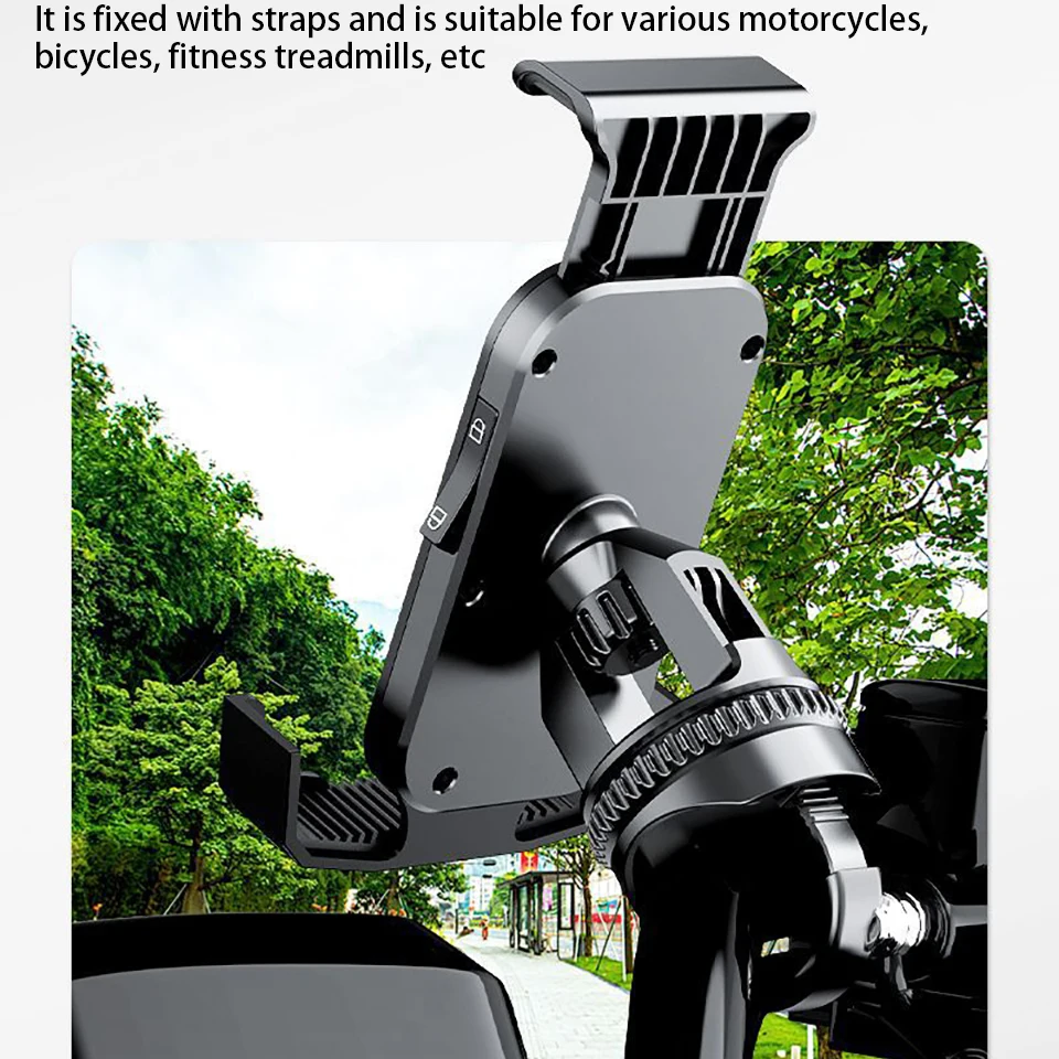 360 ° Soporte giratorio antideslizante para bicicleta eléctrica, soporte para teléfono móvil, para montar en bicicleta de montaña, Moto y motocicleta - imagen 5