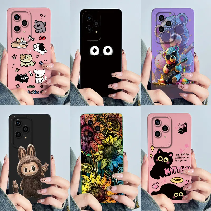 Para Honor 200 Lite funda mate de silicona suave dibujos animados geniales cubierta de protección completa para Honor200Lite 200 lite Coque Fundas 6,7 pulgadas