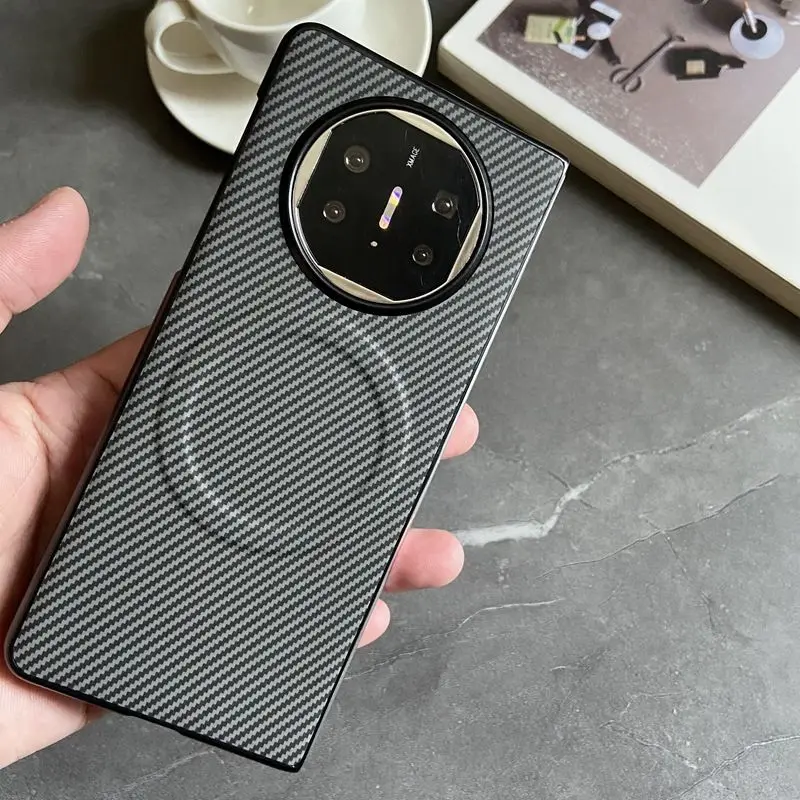 Para OPPO Find N5 funda de silicona suave de fibra de carbono funda protectora trasera magnética para Find N5 N3 N2 Flip cubierta completa - imagen 3